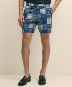 Brooks Brothers / ブルックス ブラザーズ ショート・ハーフ・半端丈パンツ | コットン　マドラスパッチワーク　プレーンフロント　7inショーツ