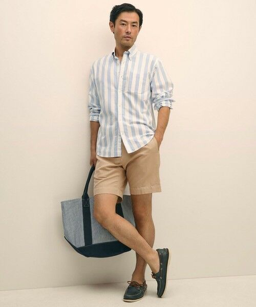 Brooks Brothers / ブルックス ブラザーズ ショート・ハーフ・半端丈パンツ | リネン/コットン プレーンフロント 9inショーツ | 詳細3