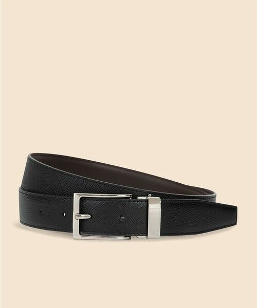 Brooks Brothers/ブルックス ブラザーズ カウレザー シルバーバックル リバーシブルベルト ブラック ONE SIZE Brooks Brothers/ブルックス ブラザーズ カウレザー シルバーバックル リバーシブルベルト ブラック ONE SIZE