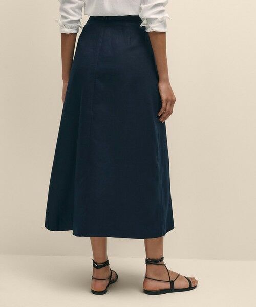 Brooks Brothers / ブルックス ブラザーズ ロング・マキシ丈スカート | リネン Aライン ロングスカート | 詳細3