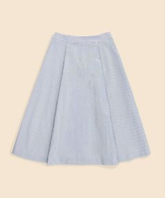 Brooks Brothers / ブルックス ブラザーズ ロング・マキシ丈スカート | コットン　シアサッカーストライプ　ミディサーキュラースカート