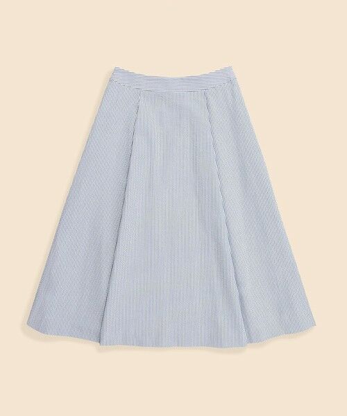 Brooks Brothers / ブルックス ブラザーズ ロング・マキシ丈スカート | コットン　シアサッカーストライプ　ミディサーキュラースカート | 詳細1