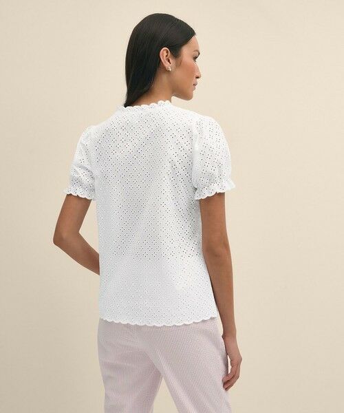 Brooks Brothers / ブルックス ブラザーズ シャツ・ブラウス | コットン アイレット ショートスリーブ ブラウス | 詳細1