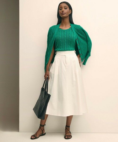 Brooks Brothers / ブルックス ブラザーズ ニット・セーター | リネン　ケーブル　ショートスリーブセーター | 詳細3