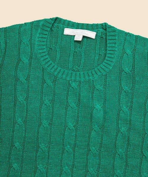 Brooks Brothers / ブルックス ブラザーズ ニット・セーター | リネン　ケーブル　ショートスリーブセーター | 詳細5