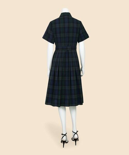 Brooks Brothers / ブルックス ブラザーズ ロング・マキシ丈ワンピース | コットン シアサッカー チェック ショートスリーブ シャツワンピース | 詳細2