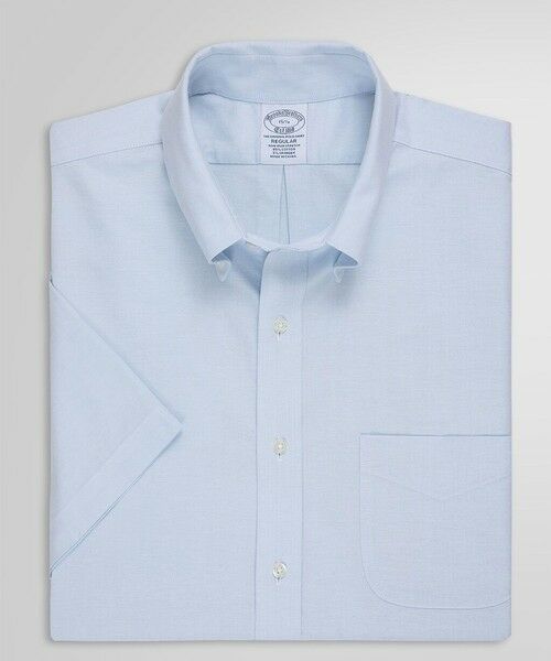 Brooks Brothers/ブルックス ブラザーズ ストレッチオックスフォード ショートスリーブドレスシャツ Regular Fit ライトブルー 17.5 Brooks Brothers/ブルックス ブラザーズ ストレッチオックスフォード ショートスリーブドレスシャツ Regular Fit ライトブルー 17.5