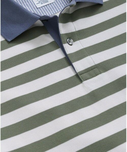 Brooks Brothers / ブルックス ブラザーズ ポロシャツ | スーピマコットンストレッチピケ　GFロゴ　マリナーストライプ　ポロシャツ　Slim Fit | 詳細1