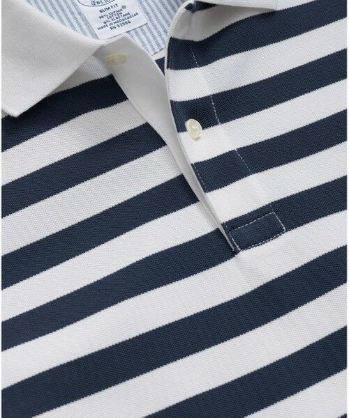 Brooks Brothers / ブルックス ブラザーズ ポロシャツ | スーピマコットンストレッチピケ　GFロゴ　マリナーストライプ　ポロシャツ　Slim Fit | 詳細7