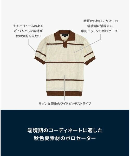 Brooks Brothers / ブルックス ブラザーズ ポロシャツ | コットン　ワイドピッチストライプ　ポロセーター | 詳細6