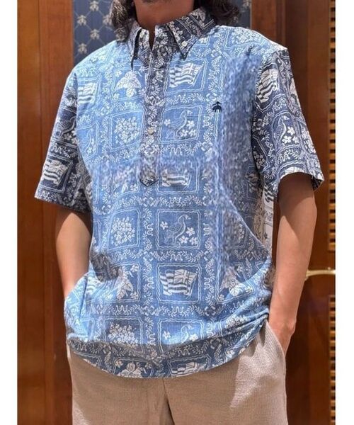 Brooks Brothers×Reyn Spooner コットン／ポリエステル プル