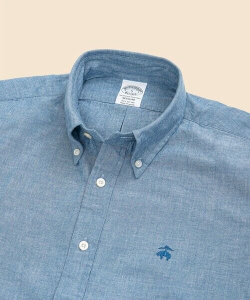 Brooks Brothers / ブルックス ブラザーズ シャツ・ブラウス | コットン　インディゴシャンブレー　GFロゴ　ショートスリーブ　カジュアルシャツ　Regular | 詳細1