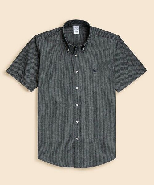 Brooks Brothers/ブルックス ブラザーズ ハイカウントコットン GFロゴ ショートスリーブ カジュアルシャツ Regular ネイビー L Brooks Brothers/ブルックス ブラザーズ ハイカウントコットン GFロゴ ショートスリーブ カジュアルシャツ Regular ネイビー L