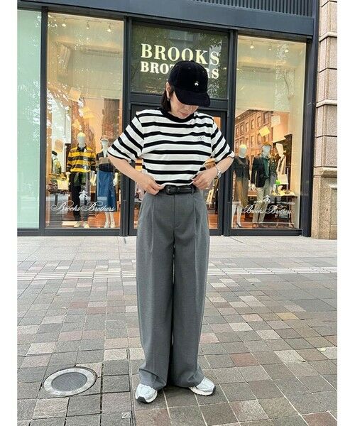 Brooks Brothers / ブルックス ブラザーズ その他パンツ | ポリエステルブレンド プリーテッド ワイドレッグパンツ | 詳細4