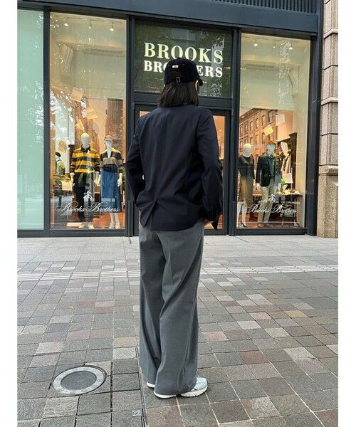 Brooks Brothers / ブルックス ブラザーズ その他パンツ | ポリエステルブレンド プリーテッド ワイドレッグパンツ | 詳細6