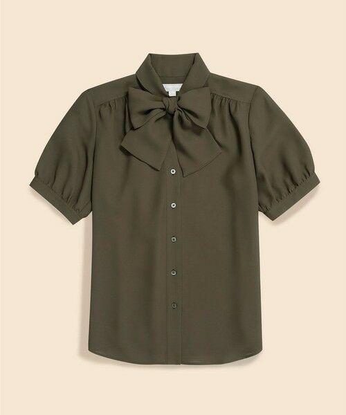 Brooks Brothers / ブルックス ブラザーズ シャツ・ブラウス | ポリエステルツイル　ショートスリーブ　ボウタイブラウス | 詳細1