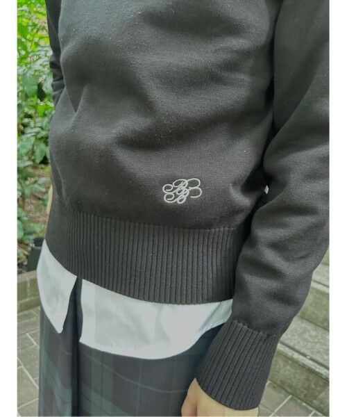 Brooks Brothers / ブルックス ブラザーズ ニット・セーター | 【Double B Collection】レーヨン/ポリエステル BBロゴ クルーネックセーター | 詳細4