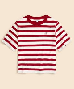 Brooks Brothers / ブルックス ブラザーズ Tシャツ | 【Double B Collection】コットン　BBロゴ　マリナーストライプ　ヘビーウェイトTシャツ