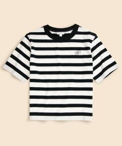 Brooks Brothers / ブルックス ブラザーズ Tシャツ | 【Double B Collection】コットン　BBロゴ　マリナーストライプ　ヘビーウェイトTシャツ