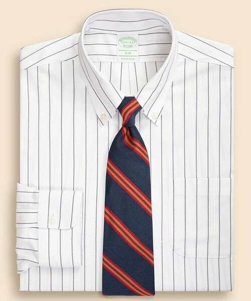 Brooks Brothers/ブルックス ブラザーズ ストレッチコットン ロイヤルオックスフォード オルタネイトストライプ ドレスシャツ Slim Fit ネイビー 15 - 32 Brooks Brothers/ブルックス ブラザーズ ストレッチコットン ロイヤルオックスフォード オルタネイトストライプ ドレスシャツ Slim Fit ネイビー 15 - 32