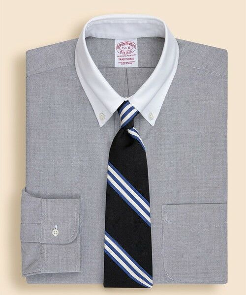 Brooks Brothers/ブルックス ブラザーズ ◆JAPAN TRAD.◆ スーピマコットン 6つ釦 クレリックドレスシャツ Traditional Fit グレー 16 - 34 Brooks Brothers/ブルックス ブラザーズ ◆JAPAN TRAD.◆ スーピマコットン 6つ釦 クレリックドレスシャツ Traditional Fit グレー 16 - 34