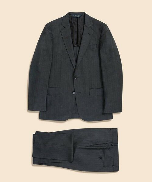 Brooks Brothers/ブルックス ブラザーズ ウールサージ ストライプ シングル2釦スーツ Classic チャコール 44REG Brooks Brothers/ブルックス ブラザーズ ウールサージ ストライプ シングル2釦スーツ Classic チャコール 44REG