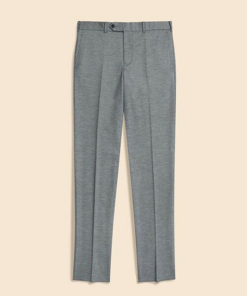 Brooks Brothers / ブルックス ブラザーズ スラックス・ドレスパンツ | ウール/ポリエステル モクロディ ニット プレーンフロント トラウザーズ Slim(グレー)