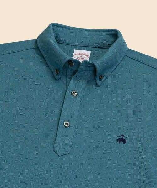 Brooks Brothers / ブルックス ブラザーズ ポロシャツ | コットン／ポリエステル　ハイツイストピケ　GFロゴ　ロングスリーブポロシャツ | 詳細3