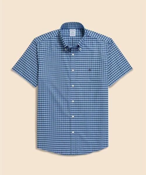 Brooks Brothers/ブルックス ブラザーズ ストレッチオックスフォード GFロゴ ショートスリーブ カジュアルシャツ Regular Fit ブルー M Brooks Brothers/ブルックス ブラザーズ ストレッチオックスフォード GFロゴ ショートスリーブ カジュアルシャツ Regular Fit ブルー M
