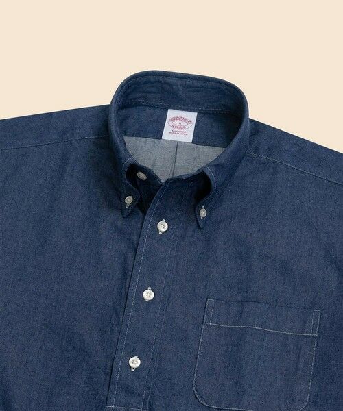 Brooks Brothers / ブルックス ブラザーズ シャツ・ブラウス | コットン　デニム　ショートスリーブ　プルオーバーシャツ | 詳細1