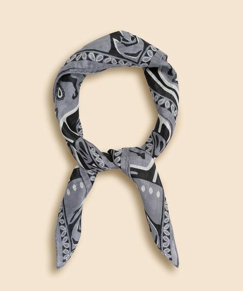 Brooks Brothers / ブルックス ブラザーズ バンダナ・スカーフ | ◆JAPAN TRAD.◆ シルク／リネン　ホースモチーフ　バンダナスカーフ | 詳細1