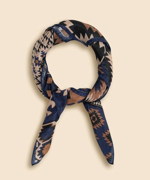 Brooks Brothers / ブルックス ブラザーズ バンダナ・スカーフ | ◆JAPAN TRAD.◆ シルク／リネン　イカット　スカーフ | 詳細1