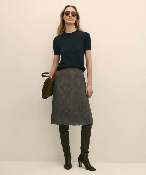 Brooks Brothers / ブルックス ブラザーズ ロング・マキシ丈スカート | レーヨンシフォン　グレンチェック　フレアスカート | 詳細2