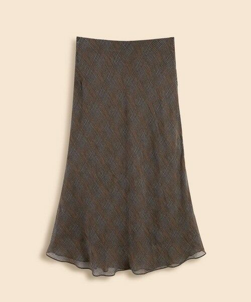 Brooks Brothers / ブルックス ブラザーズ ロング・マキシ丈スカート | レーヨンシフォン　グレンチェック　フレアスカート | 詳細5