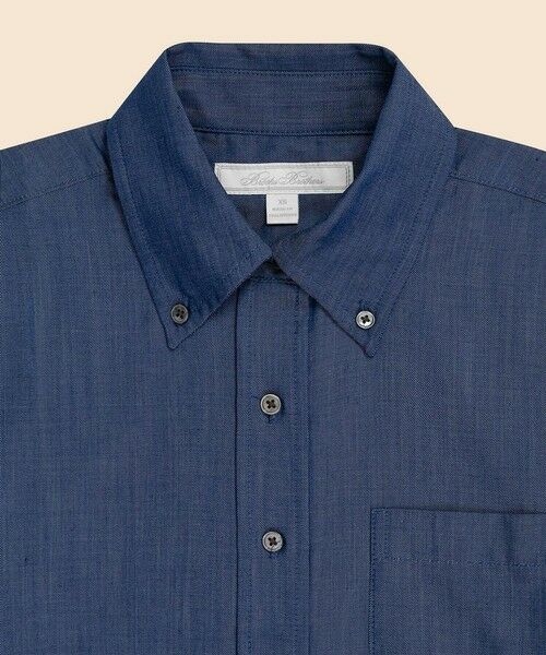 Brooks Brothers / ブルックス ブラザーズ シャツ・ブラウス | ポリエステル／レーヨン　シャンブレー　クロップド　ボタンダウンシャツ | 詳細1