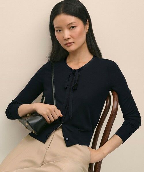 Brooks Brothers / ブルックス ブラザーズ カーディガン・ボレロ | シルク/レーヨン ナローリボンタイ カーディガン | 詳細2