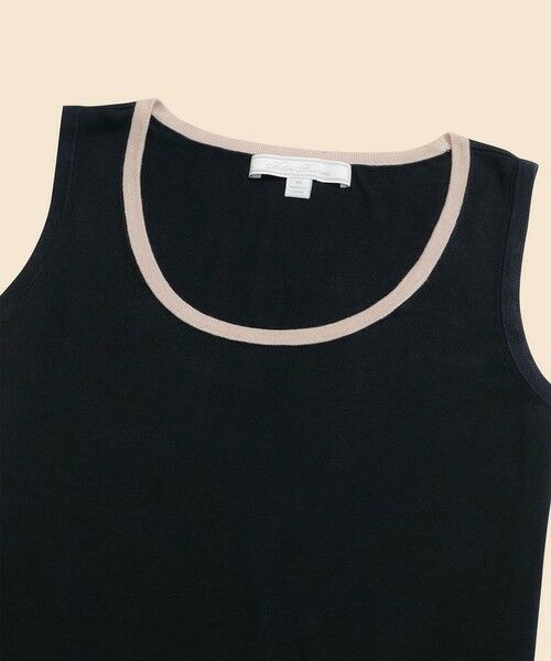 Brooks Brothers / ブルックス ブラザーズ ニット・セーター | シルク／レーヨン　ナロートリミング　ノースリーブセーター | 詳細5