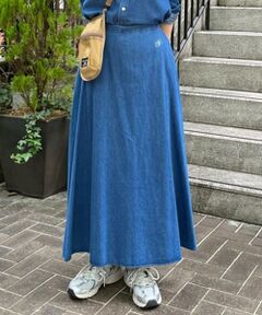 Brooks Brothers / ブルックス ブラザーズ デニムスカート | 【Double B Collection】 コットン　デニム　BBロゴ　フレアスカート