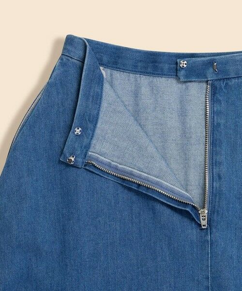 Brooks Brothers / ブルックス ブラザーズ デニムスカート | 【Double B Collection】 コットン デニム BBロゴ フレアスカート | 詳細3