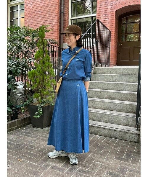 Brooks Brothers / ブルックス ブラザーズ デニムスカート | 【Double B Collection】 コットン デニム BBロゴ フレアスカート | 詳細5