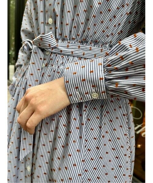 Brooks Brothers / ブルックス ブラザーズ ロング・マキシ丈ワンピース | コットン ストライプ クリップドット ベルテッドシャツワンピース | 詳細10