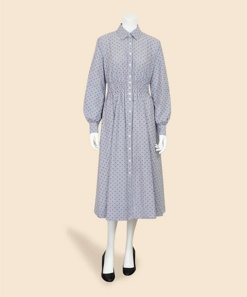 Brooks Brothers / ブルックス ブラザーズ ロング・マキシ丈ワンピース | コットン ストライプ クリップドット ベルテッドシャツワンピース | 詳細4