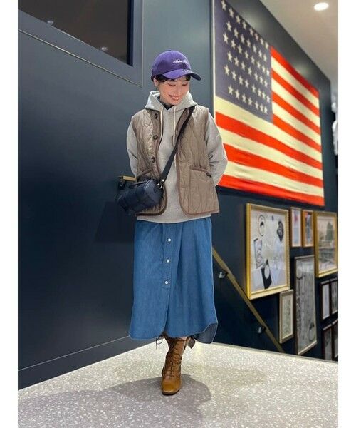 Brooks Brothers / ブルックス ブラザーズ ロング・マキシ丈ワンピース | 【Double B Collection】 コットン　ライトウェイトデニム　BBロゴ　ボタンダウンシャツワンピース | 詳細7