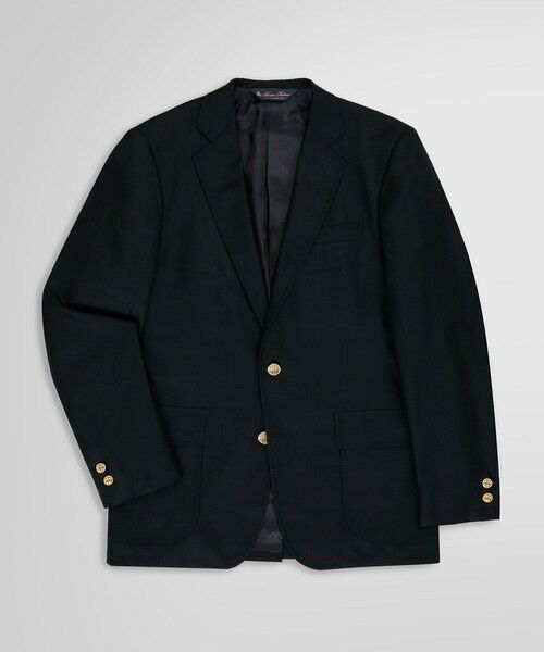 Brooks Brothers/ブルックス ブラザーズ ミラクルクリンプウール ボタニーサージ 段返り3釦ブレザー Classic ネイビー 38SHT Brooks Brothers/ブルックス ブラザーズ ミラクルクリンプウール ボタニーサージ 段返り3釦ブレザー Classic ネイビー 38SHT