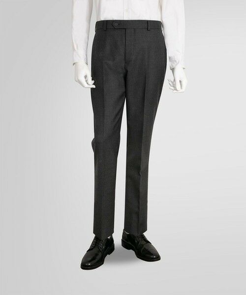 Brooks Brothers / ブルックス ブラザーズ スラックス・ドレスパンツ | ウール ハウンドトゥース プレーンフロント トラウザーズ Classic(チャコール)