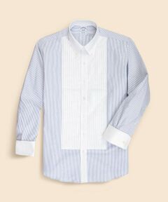 Brooks Brothers / ブルックス ブラザーズ シャツ・ブラウス | コットン　オックスフォード　10プリーツ　ストライプ　フレンチカフス　フォーマルボタンダウンシャツ　Regular Fit