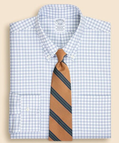Brooks Brothers/ブルックス ブラザーズ ストレッチロイヤルオックスフォード ウィンドウペイン ドレスシャツ Regular Fit ホワイト×ブルー 16 1/2-33 Brooks Brothers/ブルックス ブラザーズ ストレッチロイヤルオックスフォード ウィンドウペイン ドレスシャツ Regular Fit ホワイト×ブルー 16 1/2-33