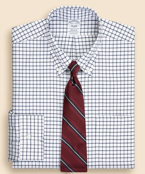 Brooks Brothers/ブルックス ブラザーズ ストレッチロイヤルオックスフォード ウィンドウペイン ドレスシャツ Regular Fit ネイビー 17-34 Brooks Brothers/ブルックス ブラザーズ ストレッチロイヤルオックスフォード ウィンドウペイン ドレスシャツ Regular Fit ネイビー 17-34