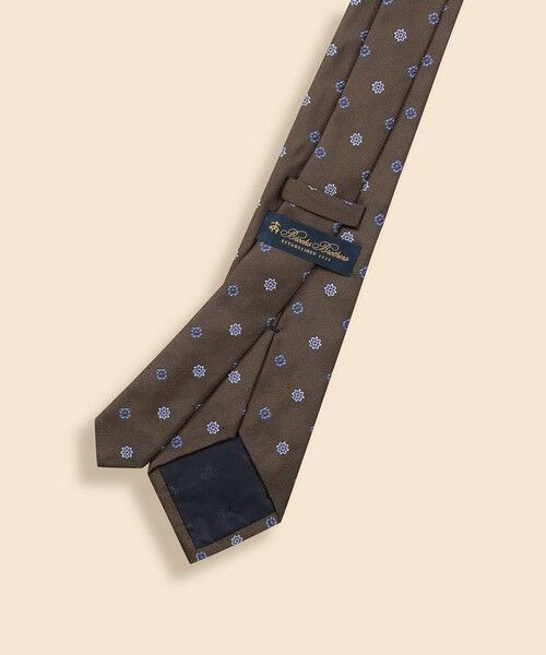 Brooks Brothers / ブルックス ブラザーズ ネクタイ | シルク　フラワー×スクエアモチーフ　ジャカードタイ | 詳細1