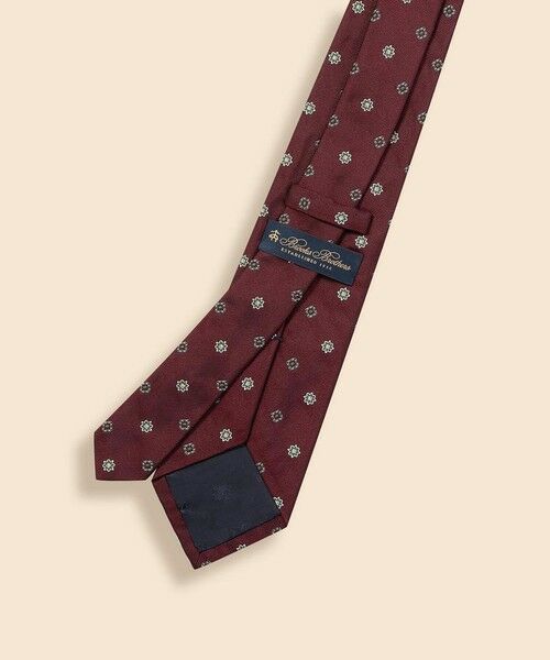 Brooks Brothers / ブルックス ブラザーズ ネクタイ | シルク　フラワー×スクエアモチーフ　ジャカードタイ | 詳細3